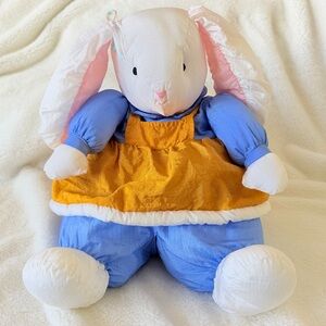 Vintage International Silver Co. Nylon  Plush Bunny Rabbit - Easter - Spring